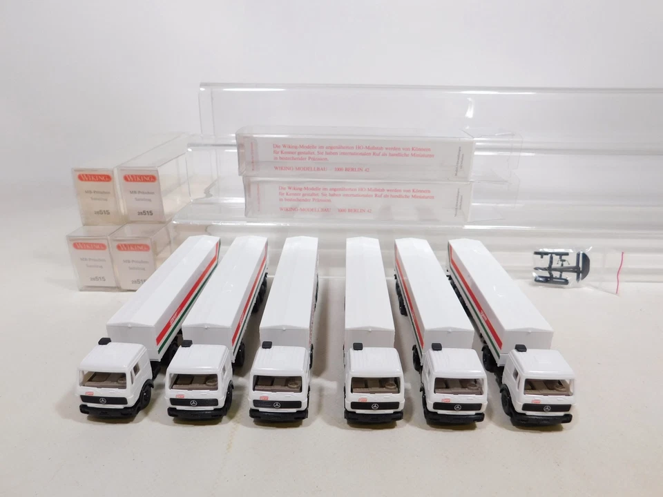 6X Wiking H0 1:87 28 515 Pritschen-Sattelzug/SZ MB Speer Mint+Box #DD720-0,5 - Immagine 4 di 4