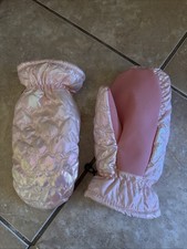 Cat  Jack Girls  s Shiny Pink Mittens Size 8-16 