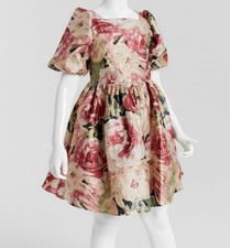 Rare Editions Kids Girl's Red Floral Organza Dress Size 12