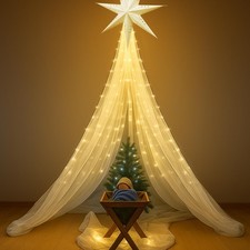 Christmas Indoor Lighted Nativity Scene Set 9.8 ft Large Holy Family Set with