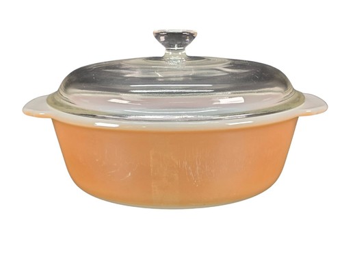 PYREX Old Orchard 2.5 Qt and Fire King Peach Luster 2Qt Casserole Dishes - Picture 21 of 21