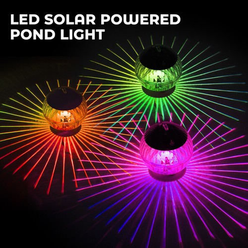 Solar LED RGB Light Outdoor Garden Pond Swimming Pool Floating Lamp Color Change - Picture 3 of 20