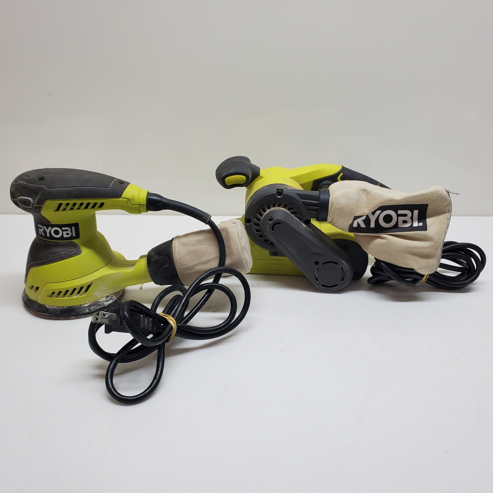 RYOBI BE319 Corded Belt Sander with Ryobi RS290G Orbit Sander Lot eBay
