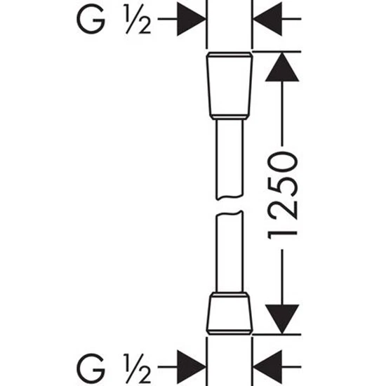 hansgrohe Isiflex `B Brauseschlauch Duschschlauch 125 cm, Metalloptik 28272000 - Bild 2 von 2