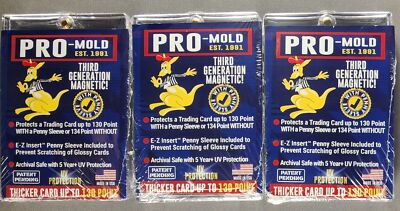3x Pro Mold MH130SAB 3rd Gen w/ Sleeve 130pt Magnetic Card Holder One Touch