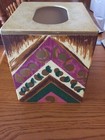 vintage colorful Design tissue box cover plastic