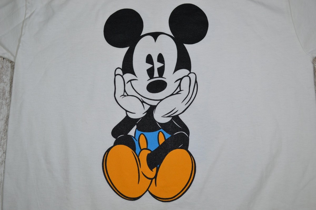 Vintage Mickey Mouse Double Sided Large VTG 1990s Simple Crispy