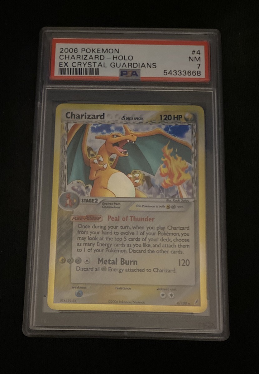 2006 Charizard Ex Crystal Guardians Holo 4/100, PSA 7 Near 2006 Charizard Ex Crystal Guardians Holo 4/100, PSA 7 Near