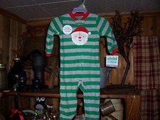 CHILD OF MINE TODDLER CHRISTMAS SLEEPER SANTA CLAUS SIZE 0-3 MONTHS INFANT WEAR