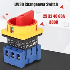 Changeover Switch Rotary Selector 2 Position Cam Switch 6 Terminals