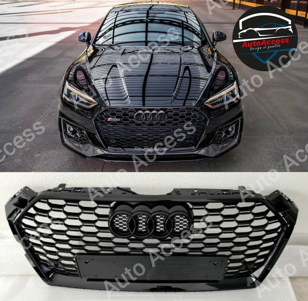 Calandre avant pour Audi A5 F5 look RS5 avec maillage nid d'abeille aérodynamique