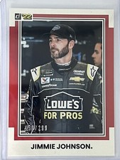 2022 Panini Donruss NASCAR Retro 1981 Red /299 Jimmie Johnson #173 HOF