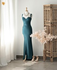 Emerald Green Dress Evening Gown SMALL