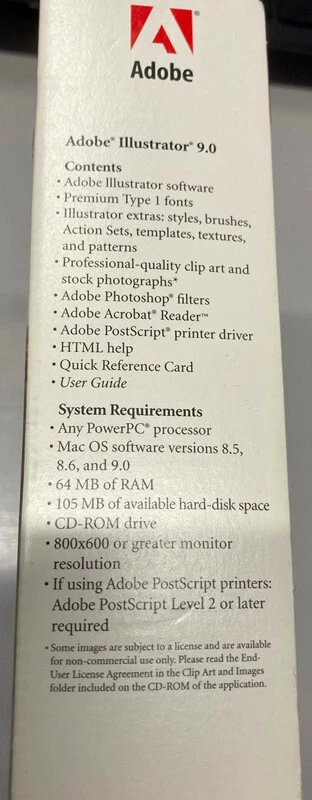 New Boxed Vintage 1998 Adobe Illustrator 9.0 Upgrade for Mac Macintosh - Image 3 of 4