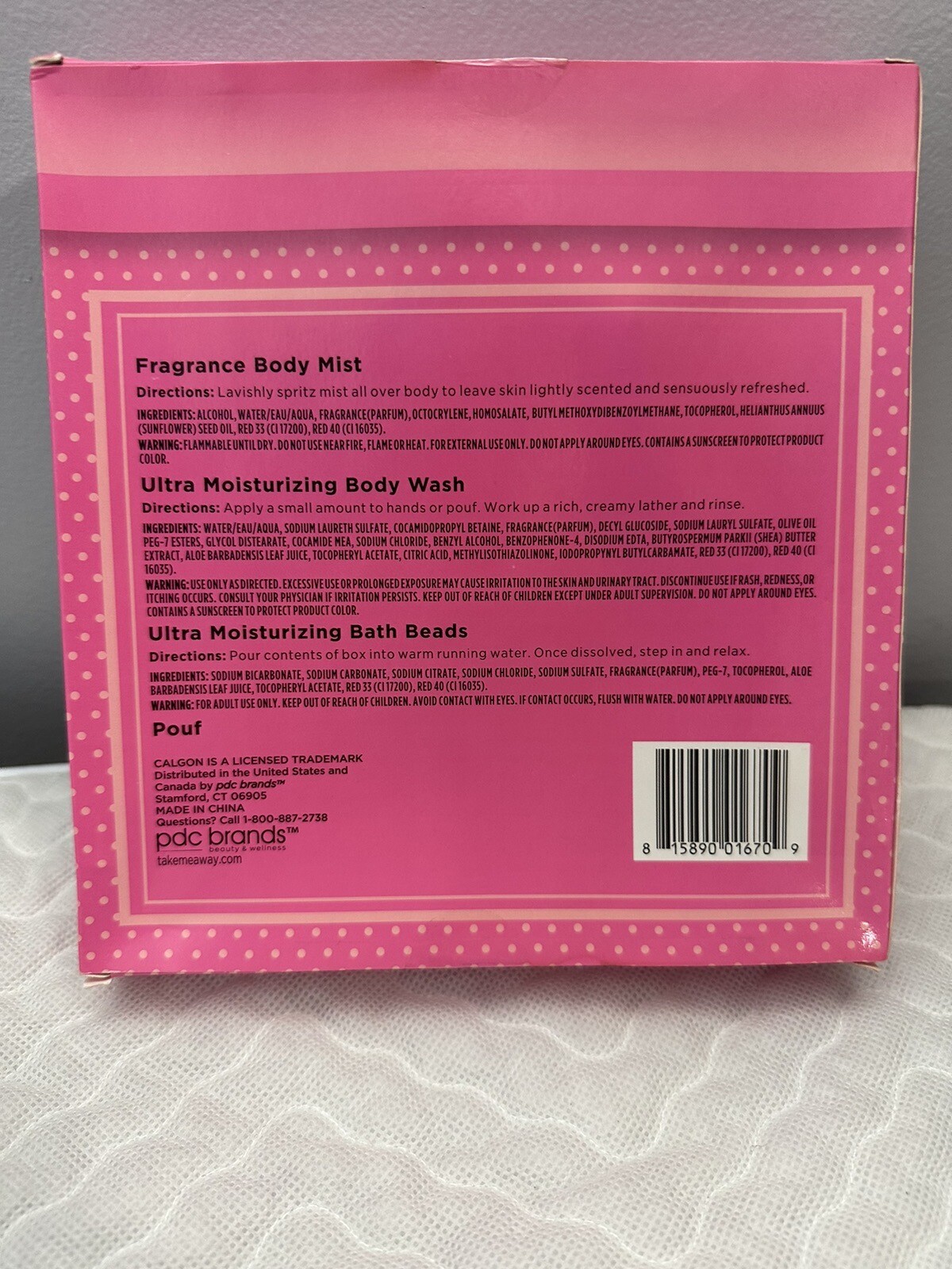 Calgon Take Me Away Japanese Cherry Blossom 4 Piece Gift Set
