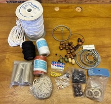 Lot Vintage Macrame Cord Rings Herculon Knot Craft Persian Cord Wellington