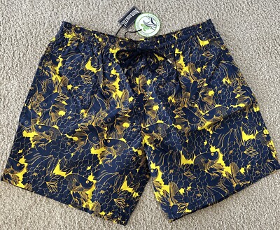 NWT 100% Authentic VILEBREQUIN MOOREA Swim Trunks  - MEN - NAVY BLUE - 5XL