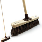 Outdoor Broom Head with Handle Heavy Duty Garden Yard Brush Stiff Hard Sweeping