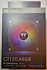 Thermaltake - CT 120 ARGB Sync 120mm Cooling Fan with Daisy-Chain - Open Box