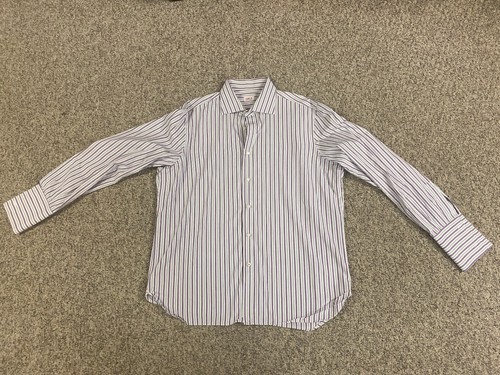 Isaia Napoli Button Down Shirt (18 US / 45 IT) - Neiman Marcus Italy