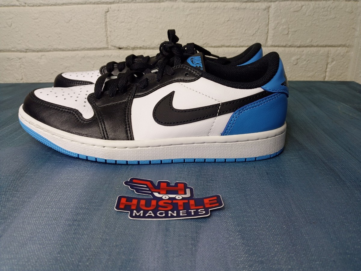 Nike Mens Air Jordan 1 Low OG Black/Dark Powder Blue Sz 8 Nike Mens Air Jordan 1 Low OG Black/Dark Powder Blue Sz 8
