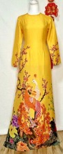 ao dai vietnamese dress not with pant lua van go in 3d FINAL SALE