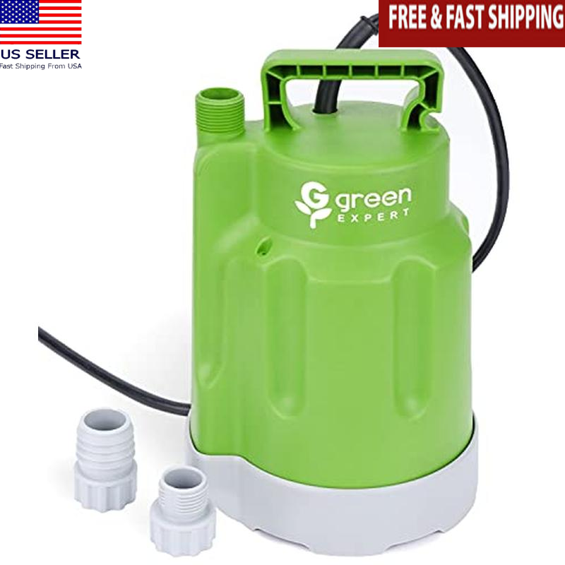 1/4HP Submersible Utility Pump 25ft Cord High Flow 1800GPH Easy Water Removal US
