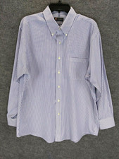 Chaps Shirt Mens Tag Size XL Extra Large 17 1/2 32/33 Stripe Long Sleeve
