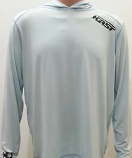 Kast Extreme Fishing Gear Ronin Tech Top Hooded Sun Shirt Ice Blue 2XL NWT in OP