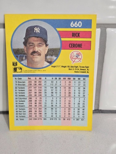 1991 Fleer Baseball #541-720 & Pro Visions Inserts #1-12 You Pick! - 第 219/351 張圖片