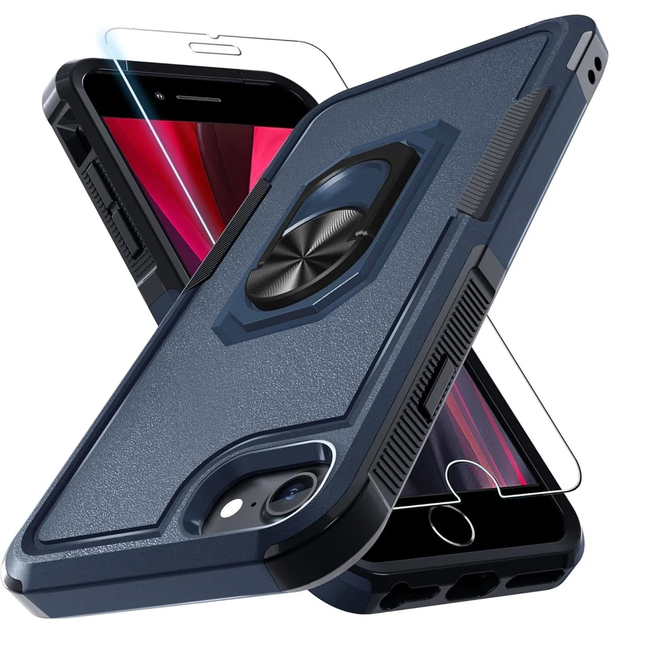 Funda a prueba de golpes para teléfono iPhone 7 8 Plus SE 2ª 3ª + Vidrio templado Foto 3 de 4