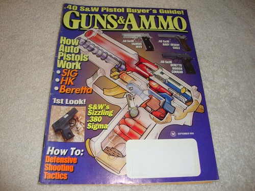 Guns & Ammo Magazine September 1995 Sig HK Beretta auto pistols