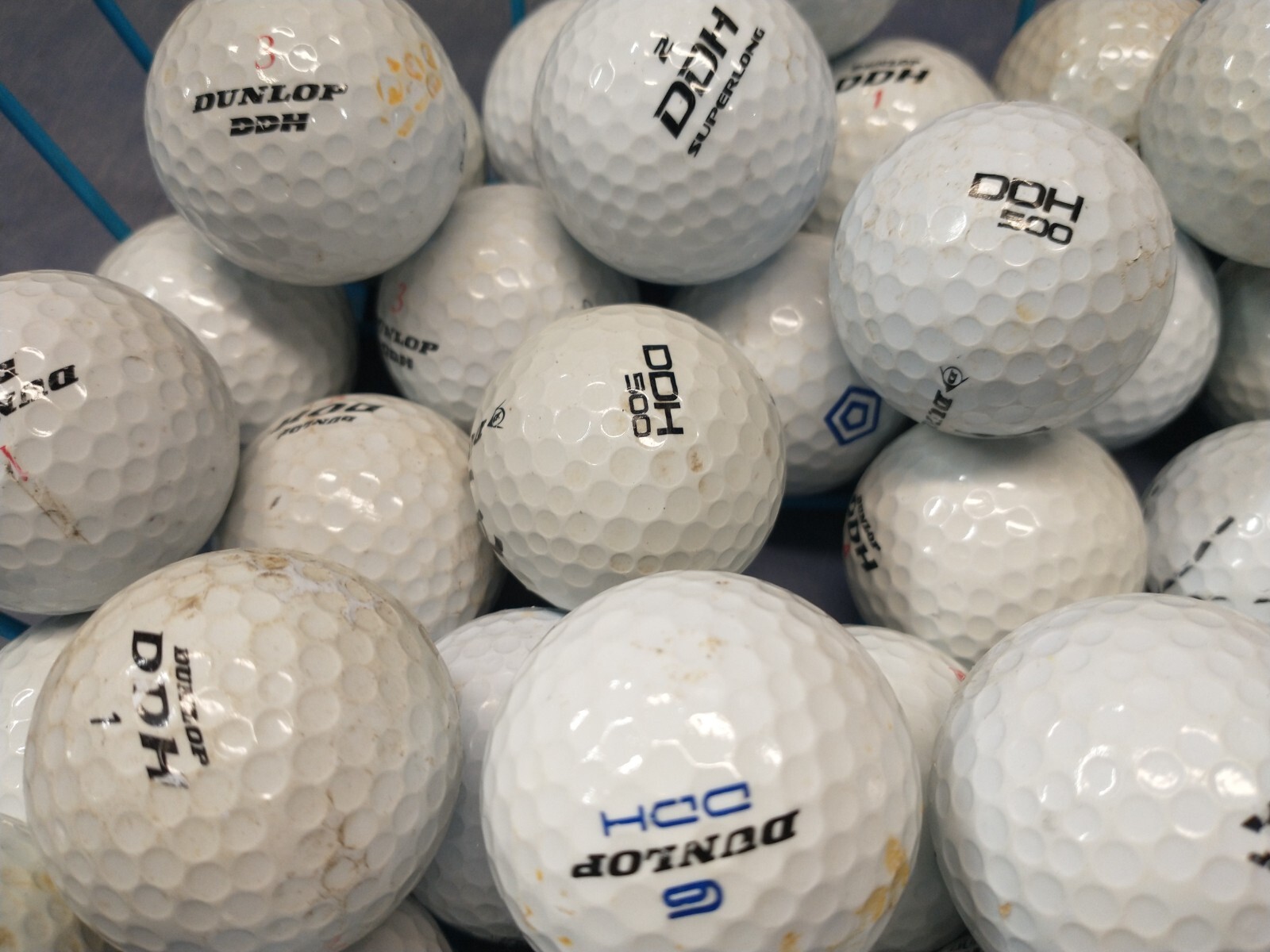 50 Dunlop DDH Mixed AAA/AAAA White Recycled/Used Golf Balls