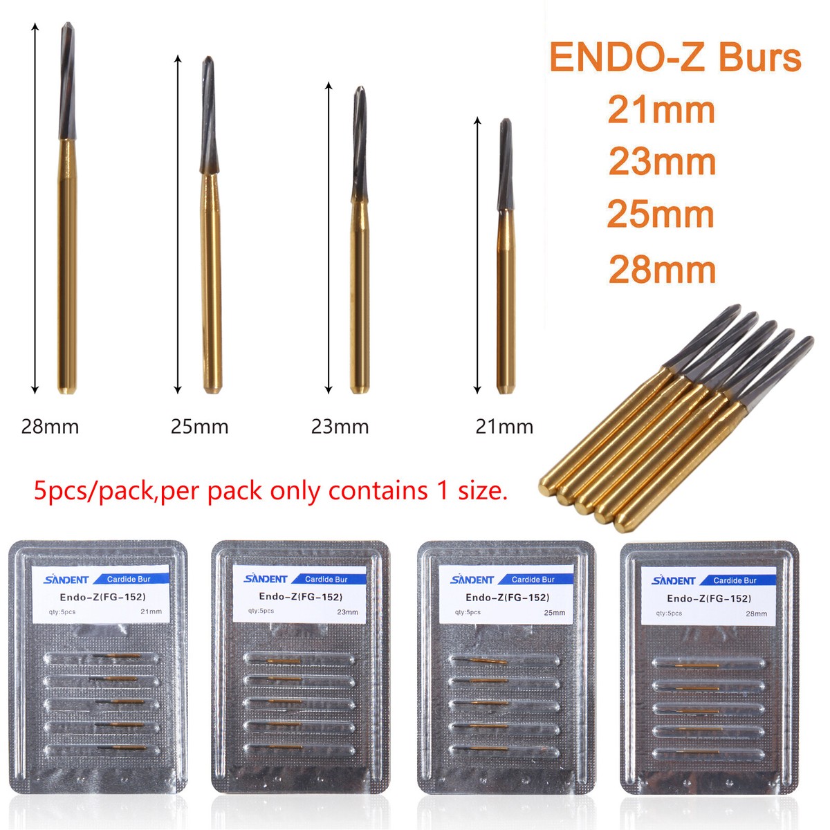 Dental Endo-Z Tungsten Carbide Endodontic drill FG Bur