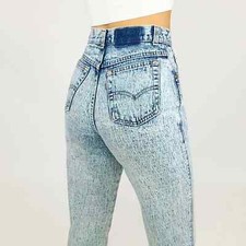 Vintage 1980s 900 Series high waisted acid wash Levi jeans, 25" Waist
