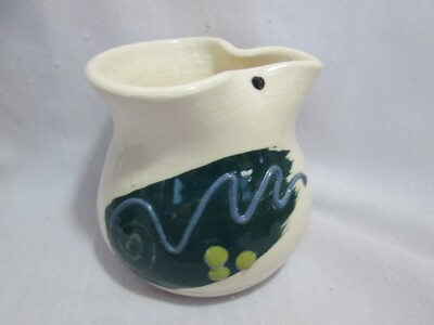 Vintage Polly Made Me Modern Applied Design Art Pottery Creamer