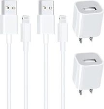  iPhone Charger Veetone 2 Pack USB Power Wall Fast Charger ios