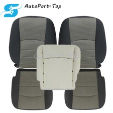 For Dodge Ram 2009-2012 Driver & Passenger Side Seat Cover & Foam Cushion Gray