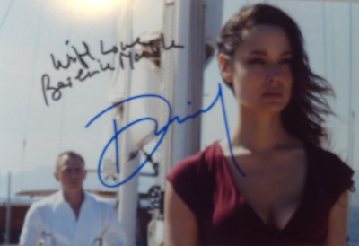 Daniel Craig & Berenice Marlohe  orig. Autogramm  '' BOND 007 '' Motiv 20x30