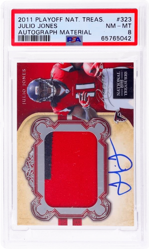 2011 Playoff National Treasures Julio Jones Rookie Patch Auto #323 /99 PSA 8 RC