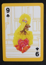 Sesame Street Big Bird Playing Card 9 Clubs