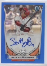 2014 Bowman Prospect Chrome Blue Refractor 148/150 Seth Mejias-Brean Auto 0d4