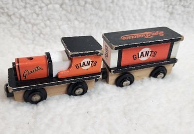 MasterPieces - San Francisco Giants - MLB Wood Toy Train Engine And Train Car