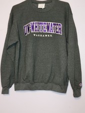 University of Wisconsin Whitewater Warhawks gray Champion Sweatshirt Size Large