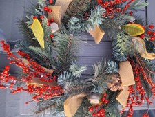 20 in Artificial Pine Christmas Wreath w/ Str...