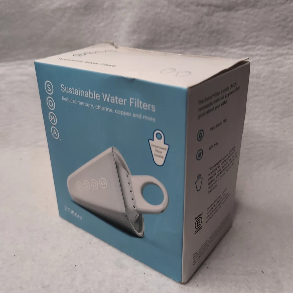 SOMA Sustainable Water Filters Replacement 2-Pack New-Sealed - Image 2 of 4