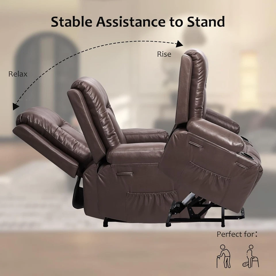 22" Power Lift Recliner Chair,Massage,Heat, Adjustable Reclining Chair,Ergonomic - Image 4 of 4