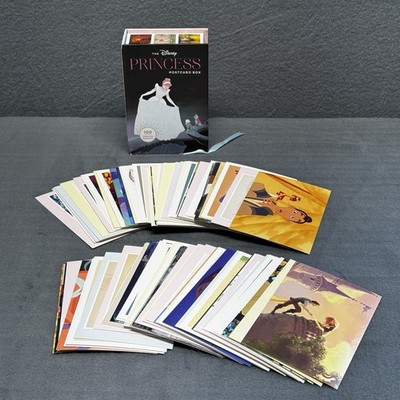 Disney Princess Postcard Box 100 Collectible Postcards Cinderella Belle Ariel