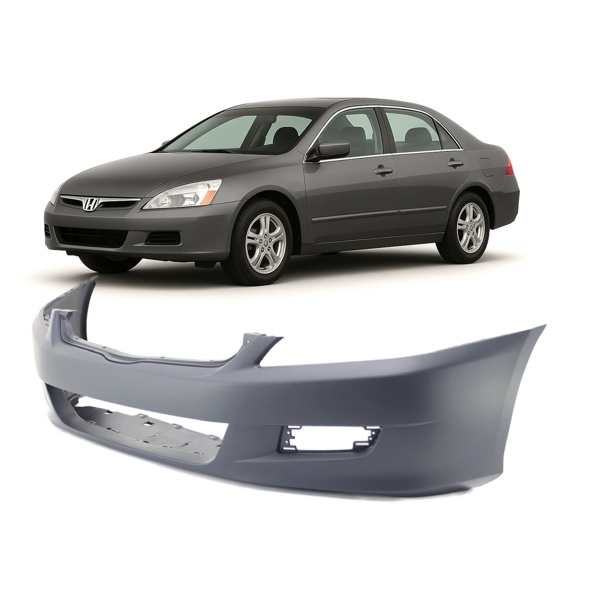 2006-2007 Honda Accord Coupe Primed Front Bumper Cover HO1000234