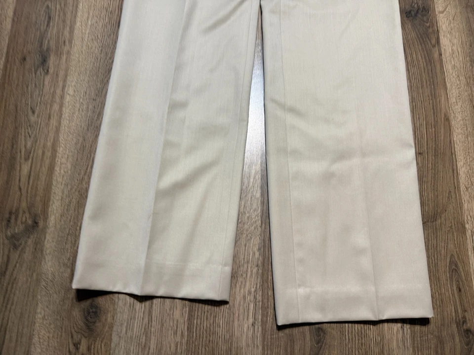 Pantalones Brooks Brothers, para mujer talla 4, tostados, 346 plisados, pantalones de vestir, 100 % lana Foto 3 de 4
